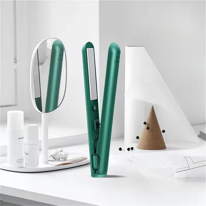 Cordless USB Mini Hair Straightener & Curler