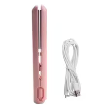 Cordless USB Mini Hair Straightener & Curler